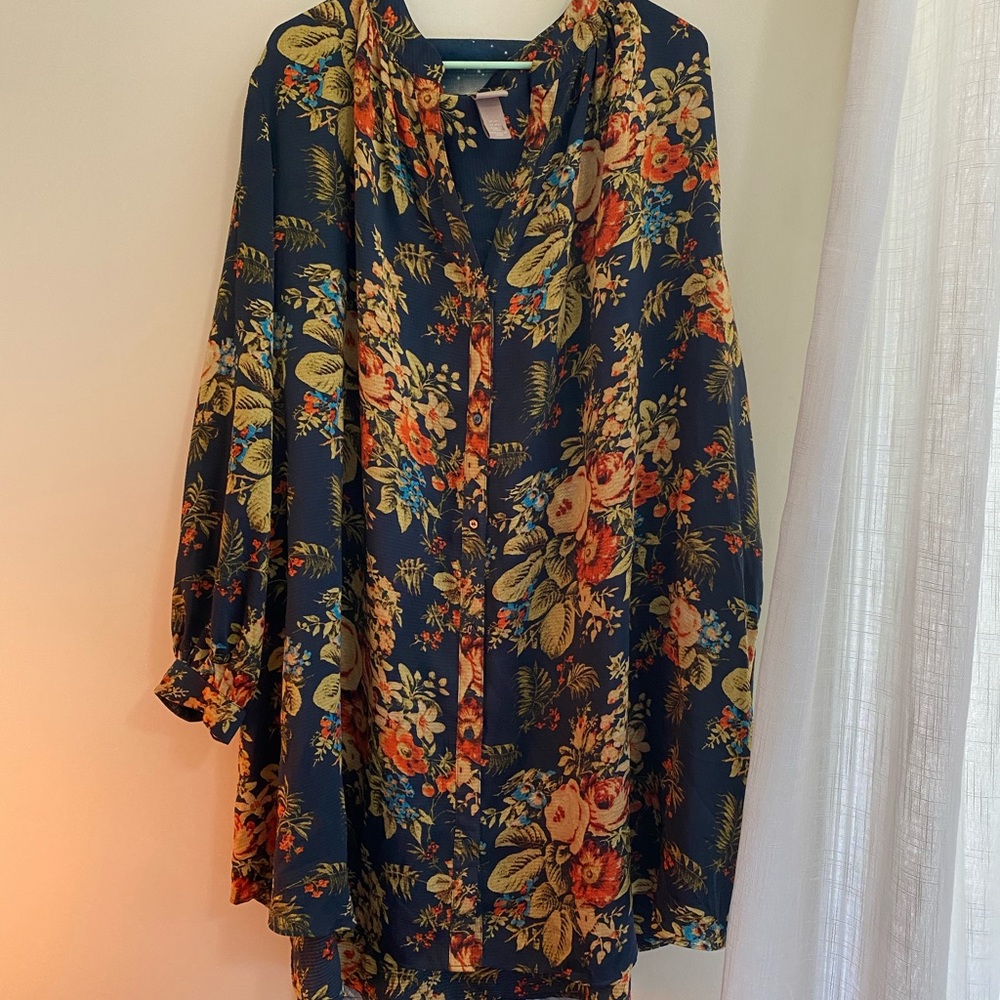 H&M floral tunic dress/top